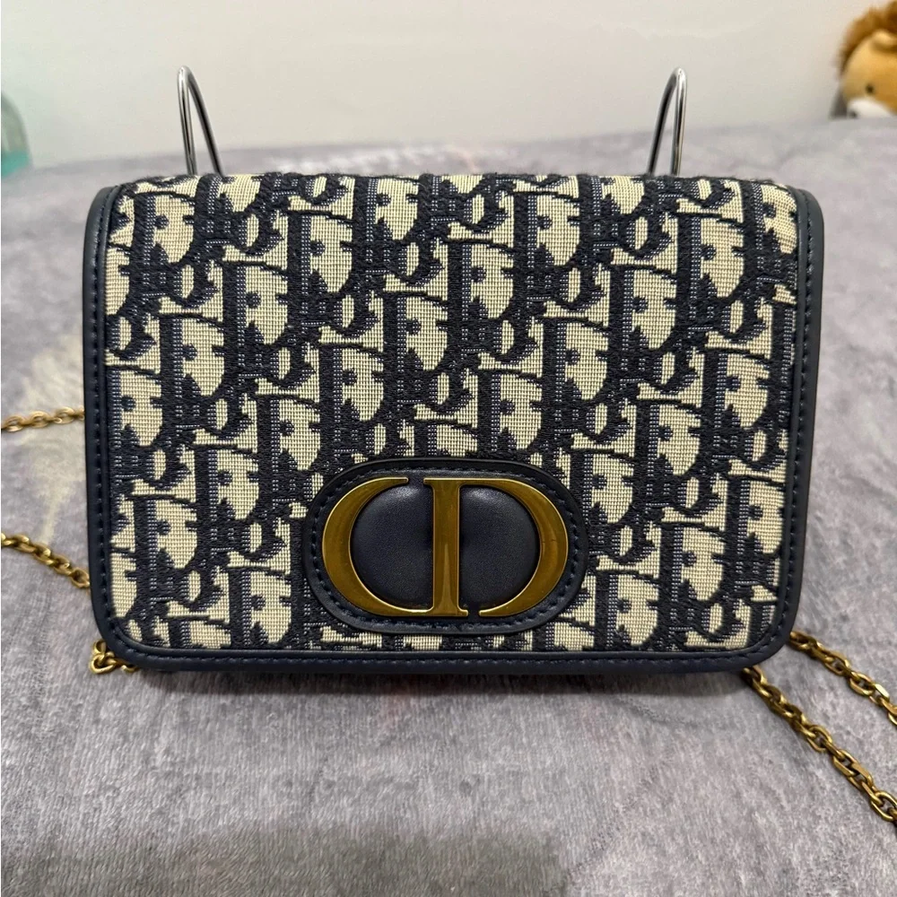 Dior Montaigne Oblique Waist Bag Black Chain Crossbody Bag - Picture 10 of 11